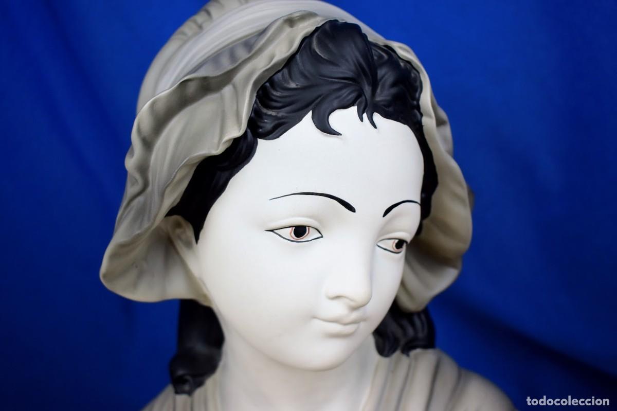 Antig&uuml;edades: Bonito busto de mujer en cer&aacute;mica - Foto 2