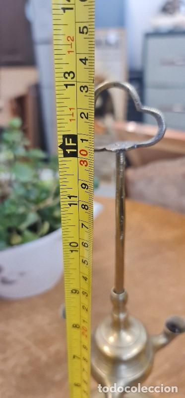 Antig&uuml;edades: Lampara de aceite de 3 velones - Foto 7