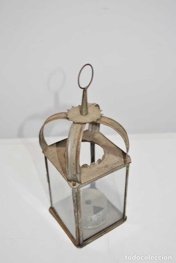Antig&uuml;edades: FAROLILLO ANTIGUO DE METAL - Foto 3