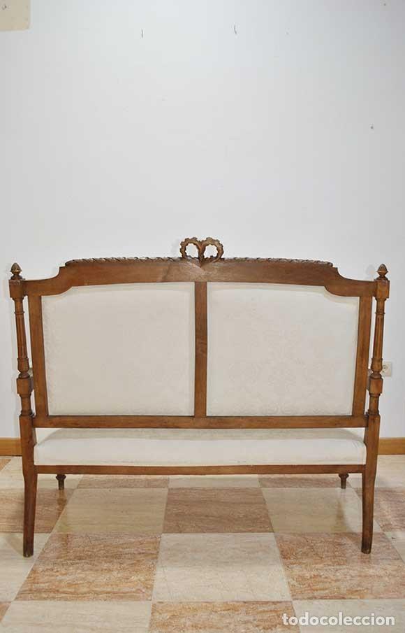 Antig&uuml;edades: SOF&Aacute; ANTIGUO DE MADERA ESTILO LUIS XVI IMPERIO - Foto 10
