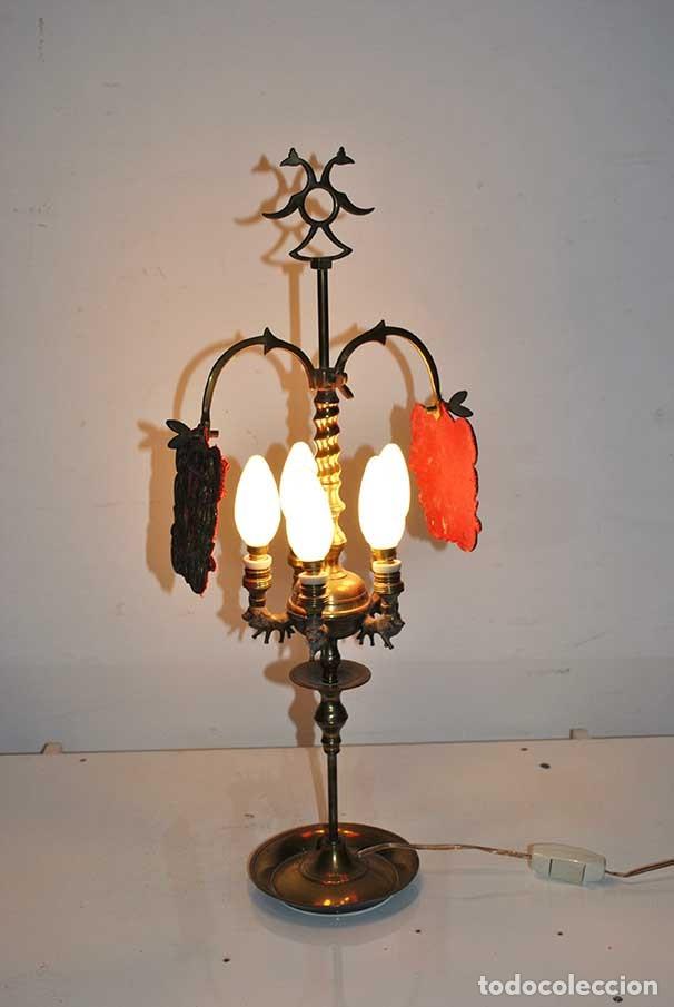 Antig&uuml;edades: ANTIGUA L&Aacute;MPARA VEL&Oacute;N 5 LUCES - Foto 6