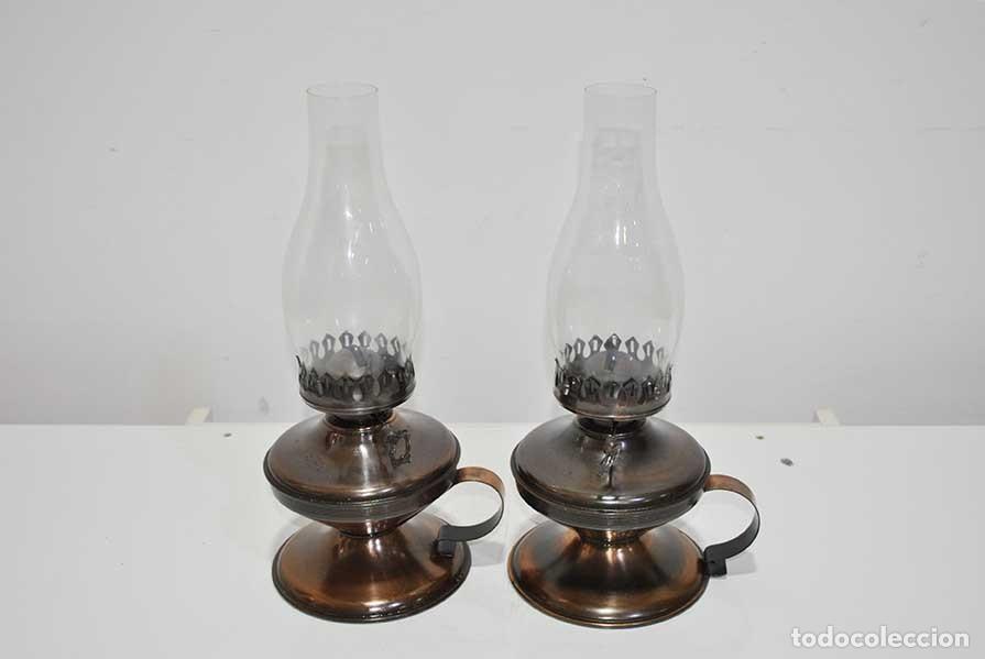 Antig&uuml;edades: PAREJA DE QUINQU&Eacute;S ANTIGUOS - Foto 2