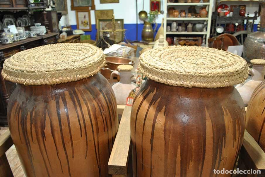 Antig&uuml;edades: TINAJAS ANTIGUAS CON SOPORTE DE MADERA - Foto 7
