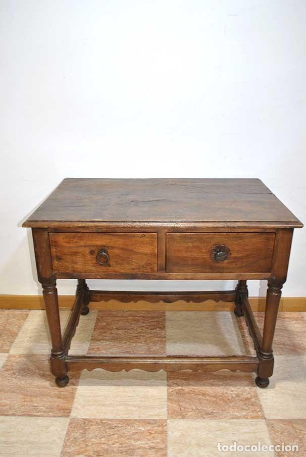 Antig&uuml;edades: MESA ANTIGUA AUXILIAR CON CAJONES - Foto 2
