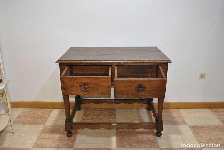 Antig&uuml;edades: MESA ANTIGUA AUXILIAR CON CAJONES - Foto 7