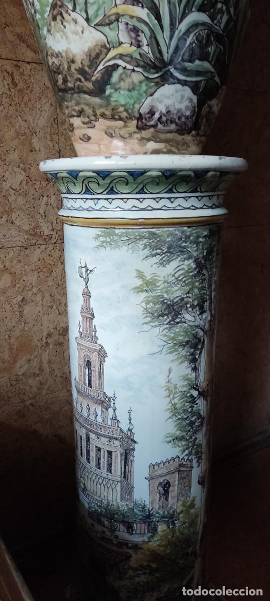 Antig&uuml;edades: Jarr&oacute;n con pie en cer&aacute;mica de Triana - Foto 2