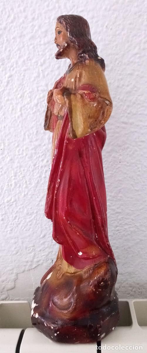 Antig&uuml;edades: Jes&uacute;s Del Sagrado Coraz&oacute;n de escayola - Foto 5