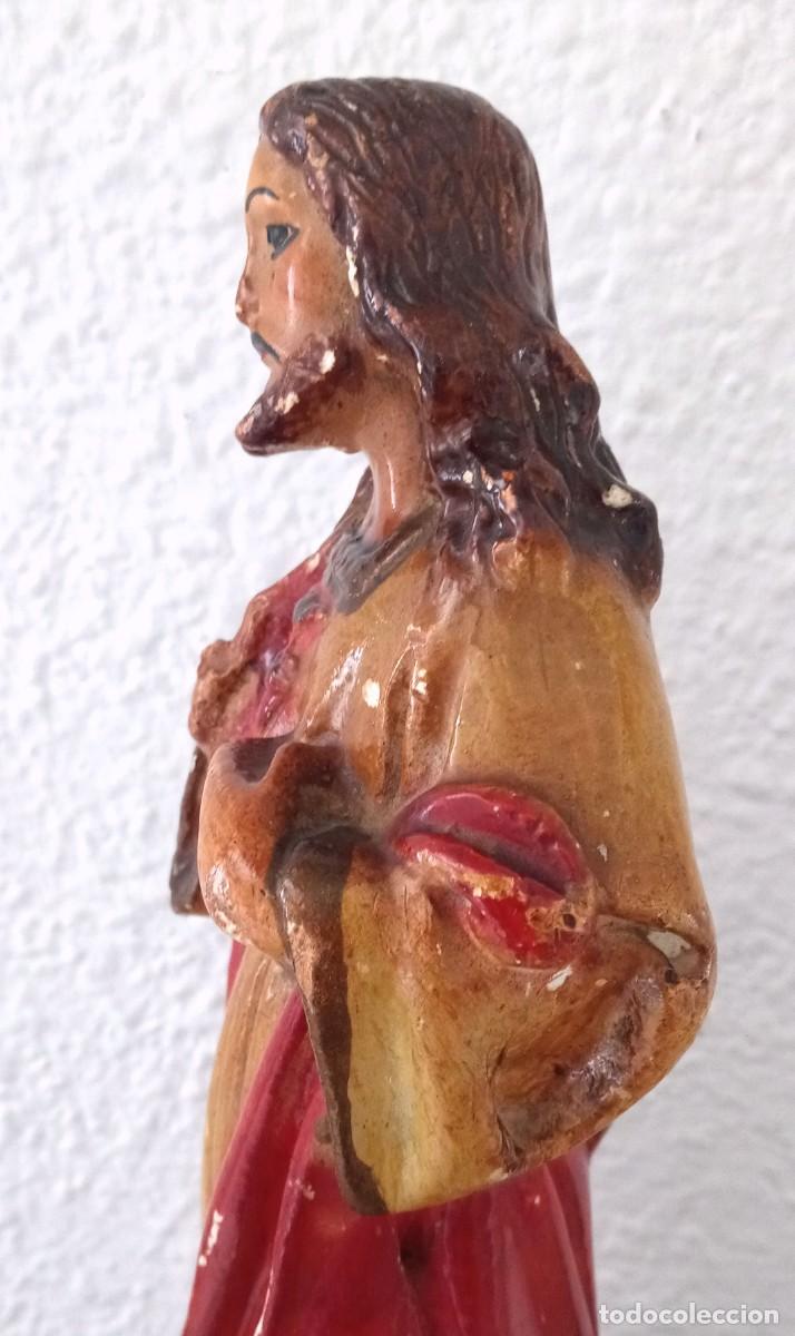 Antig&uuml;edades: Jes&uacute;s Del Sagrado Coraz&oacute;n de escayola - Foto 6