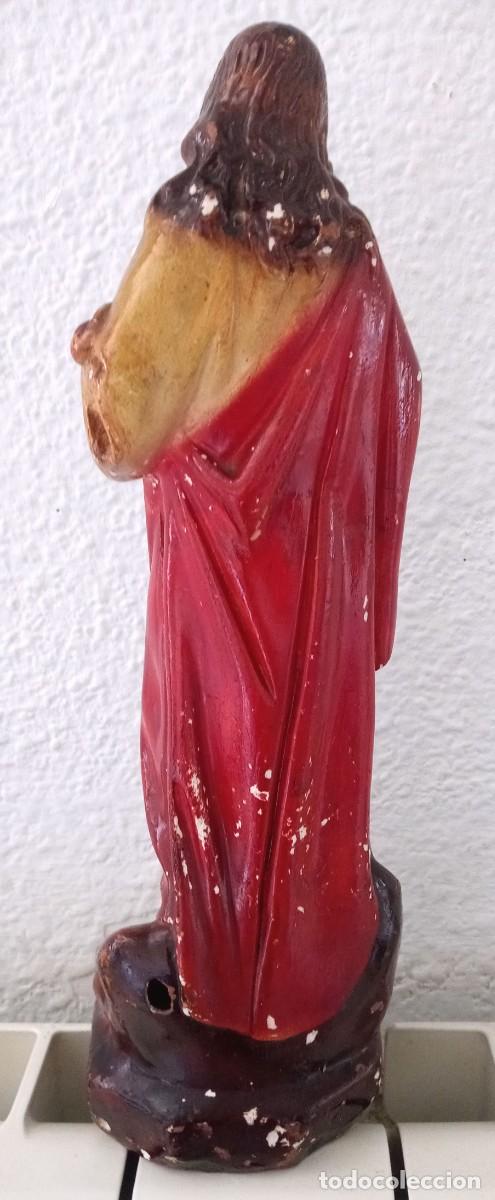 Antig&uuml;edades: Jes&uacute;s Del Sagrado Coraz&oacute;n de escayola - Foto 7