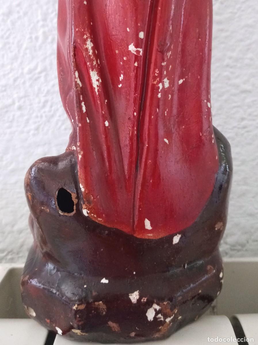Antig&uuml;edades: Jes&uacute;s Del Sagrado Coraz&oacute;n de escayola - Foto 8