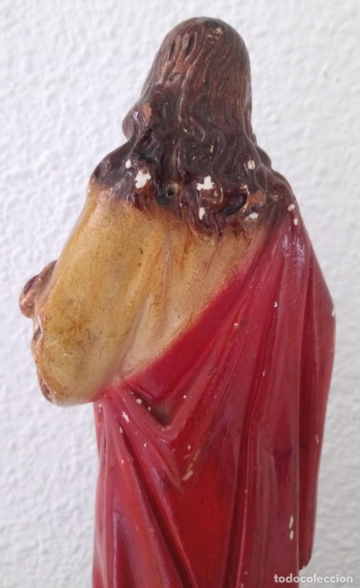 Antig&uuml;edades: Jes&uacute;s Del Sagrado Coraz&oacute;n de escayola - Foto 9