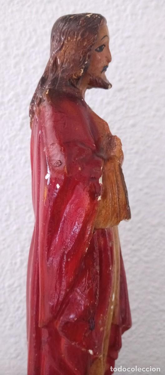 Antig&uuml;edades: Jes&uacute;s Del Sagrado Coraz&oacute;n de escayola - Foto 12