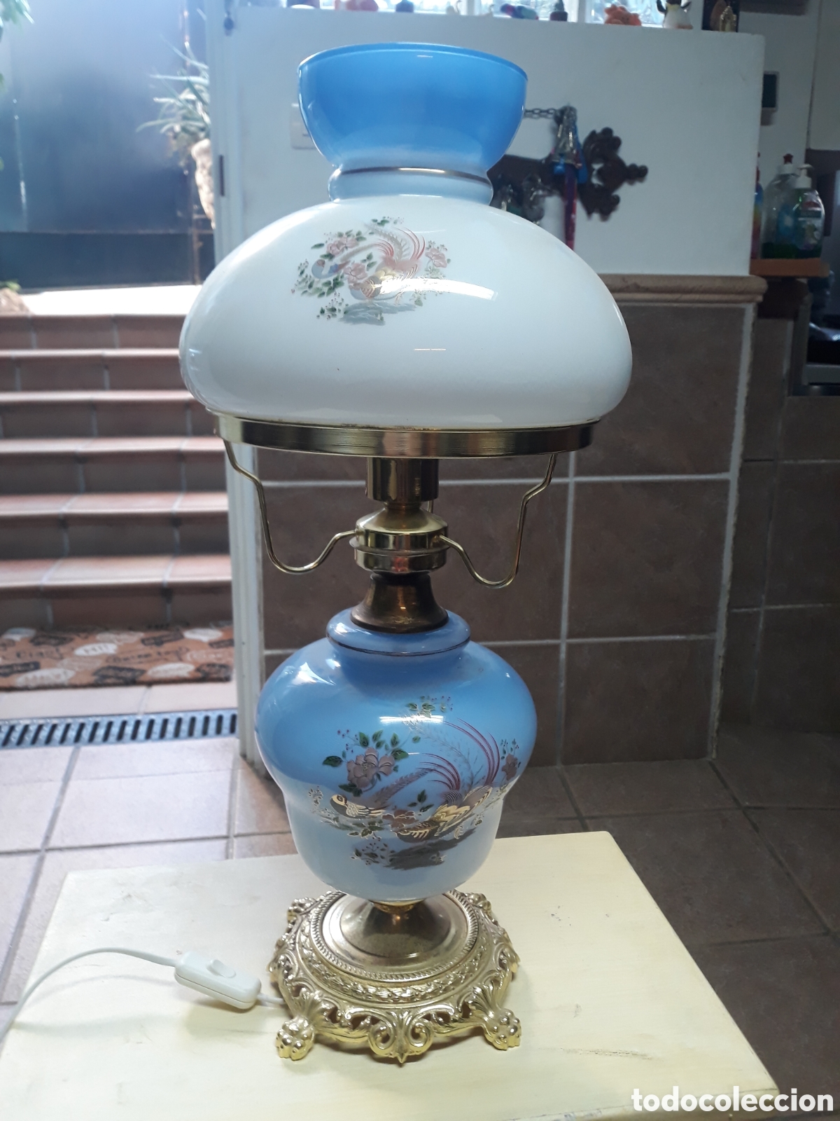 Antig&uuml;edades: Antigua l&aacute;mpara de sobremesa - Foto 1