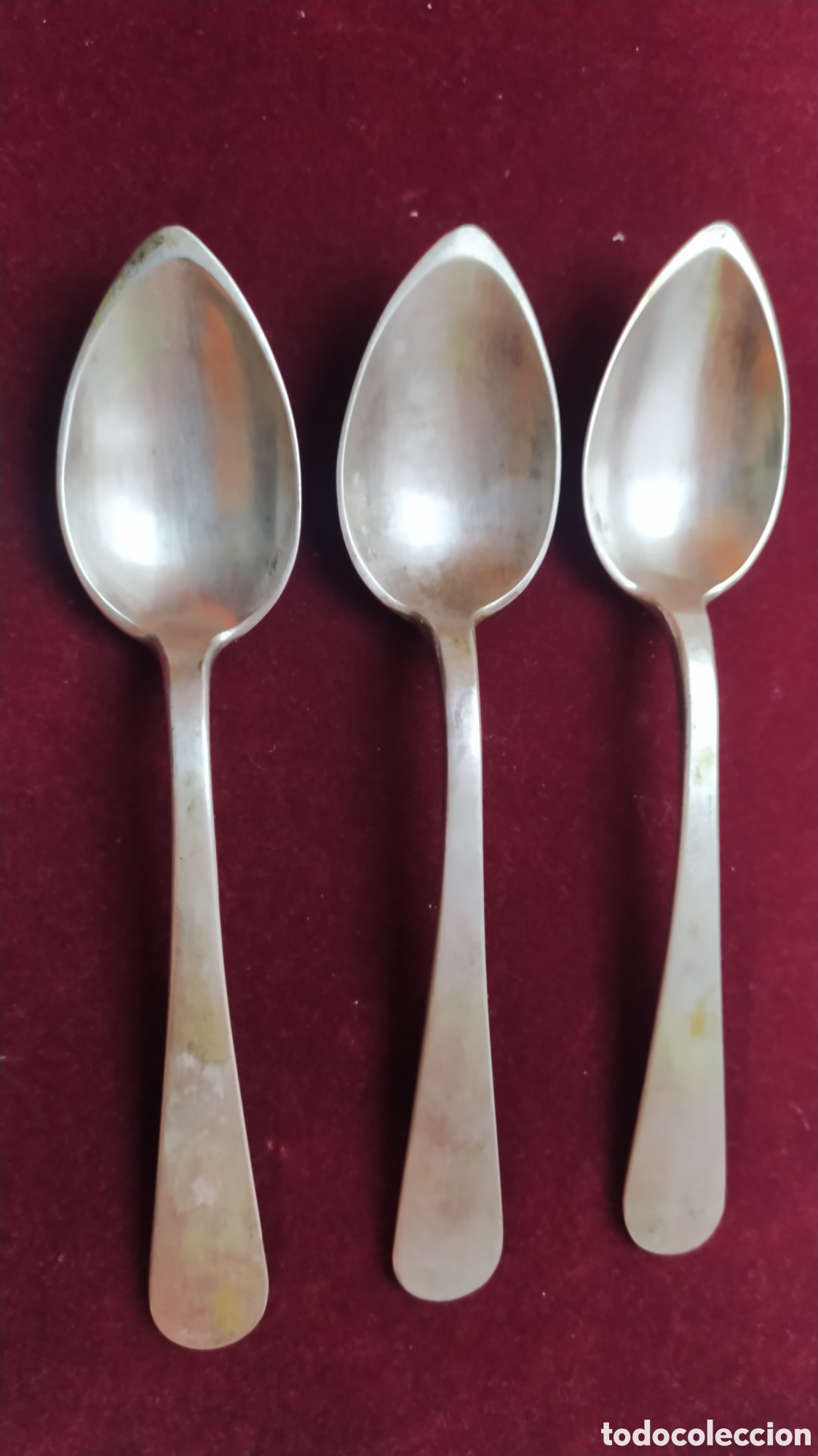 Antig&uuml;edades: 3 cucharillas antiguas plata - Foto 2