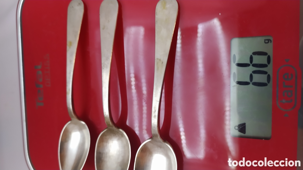 Antig&uuml;edades: 3 cucharillas antiguas plata - Foto 3