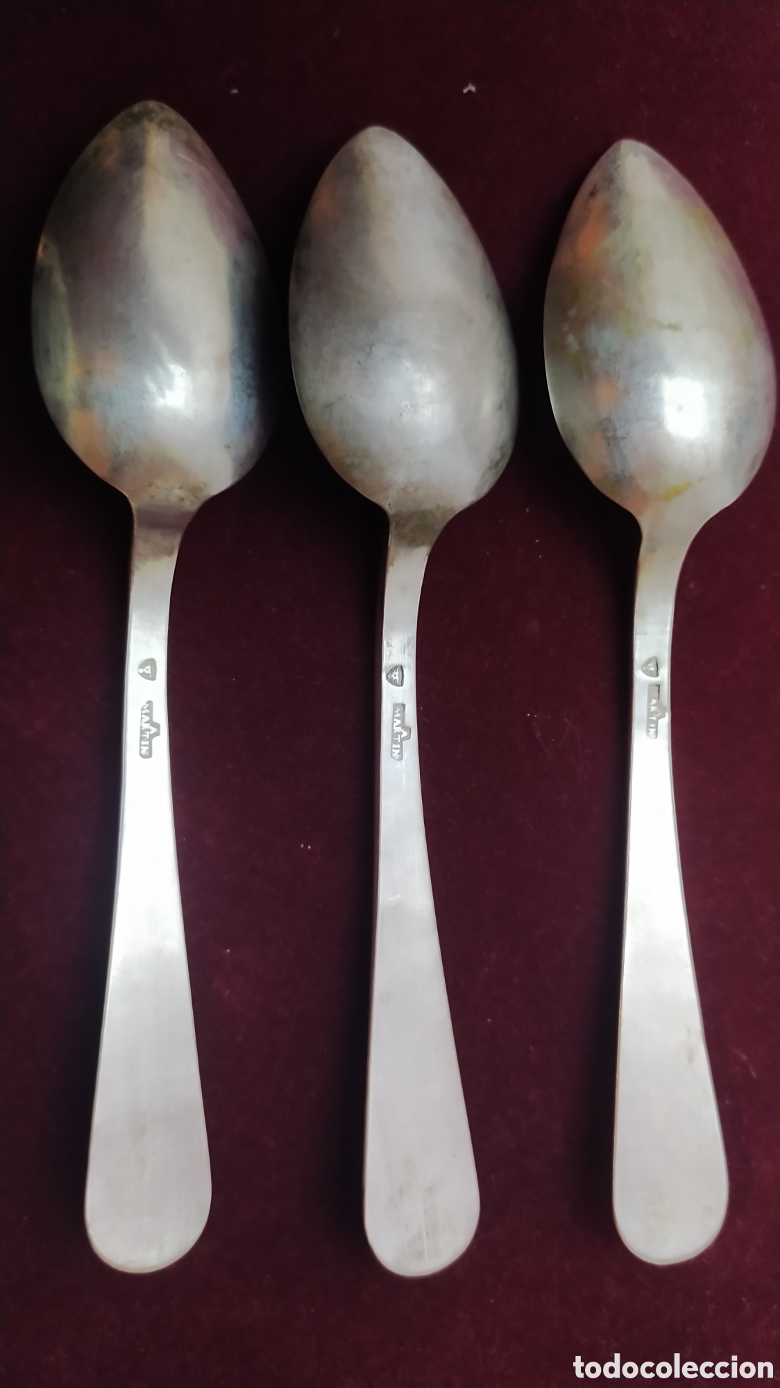 Antig&uuml;edades: 3 cucharillas antiguas plata - Foto 1