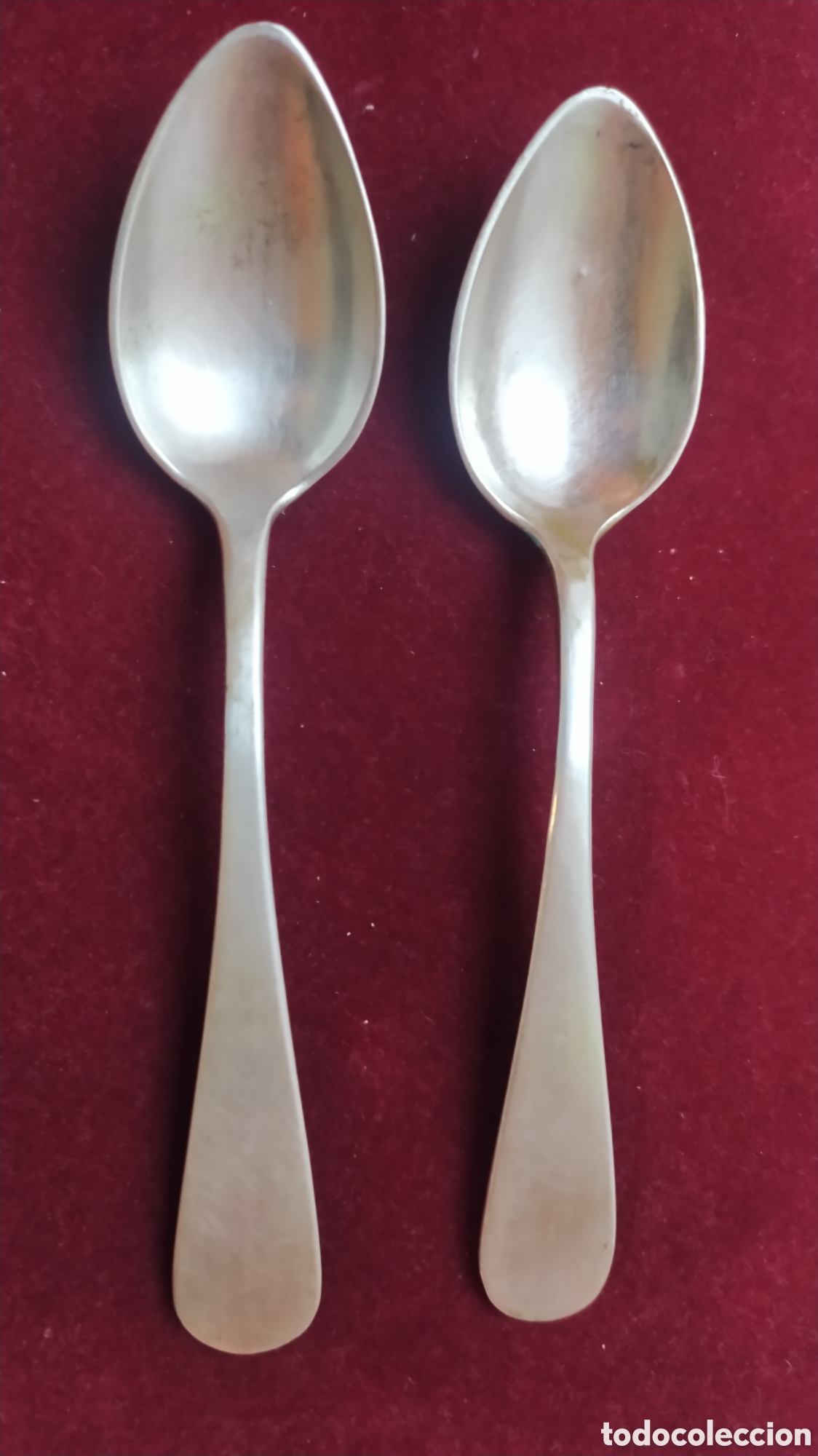 Antig&uuml;edades: 2 Cucharillas plata antigua - Foto 2
