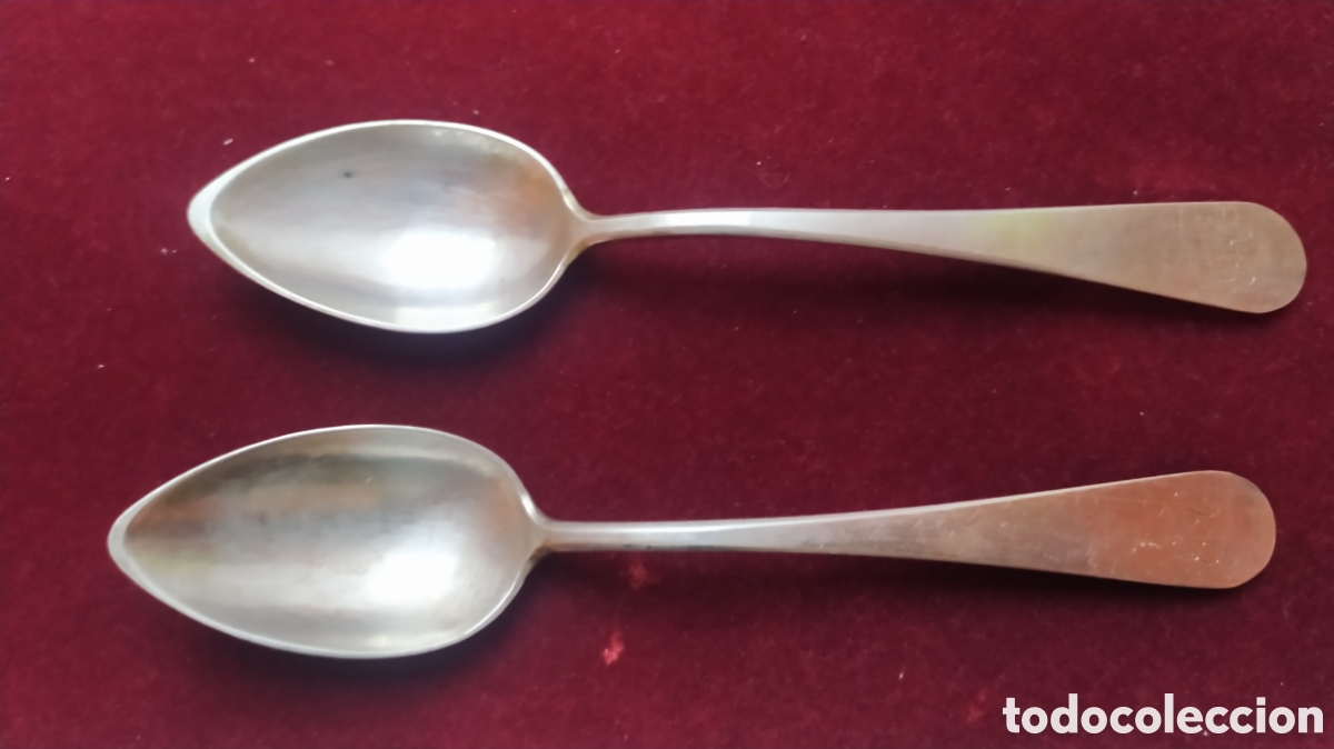 Antig&uuml;edades: 2 cucharillas de plata e. Bacariza - Foto 1