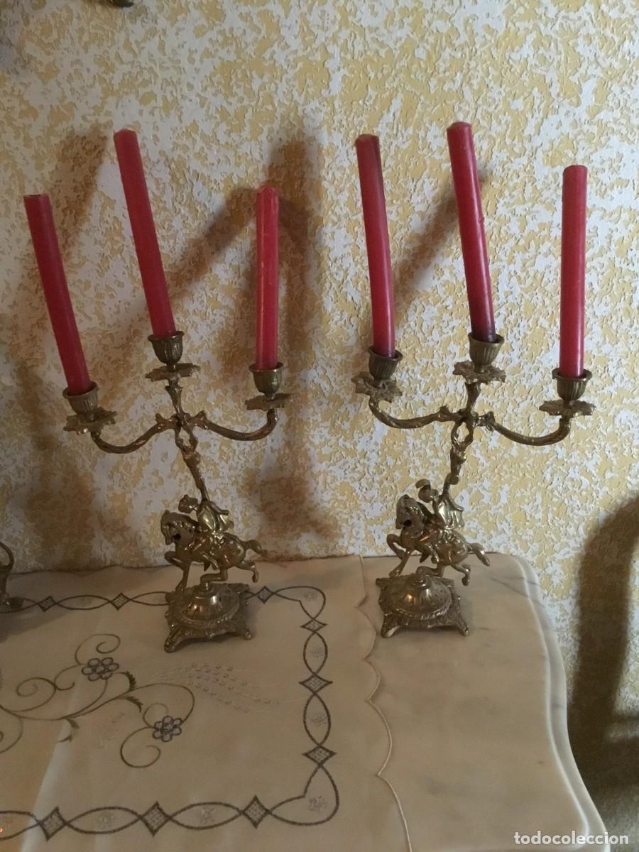 Antig&uuml;edades: CANDELABROS ANTIGUOS DE BRONCE - Foto 1