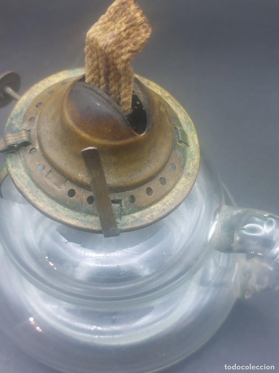 Antig&uuml;edades: QUINQU&Eacute; DE CRISTAL ANTIGUO - Foto 6