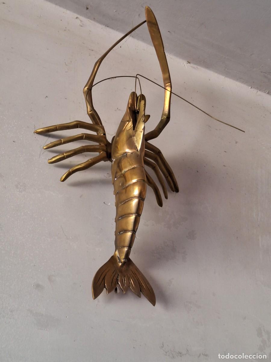 Antig&uuml;edades: Langosta Bronce grande antigua - Foto 2