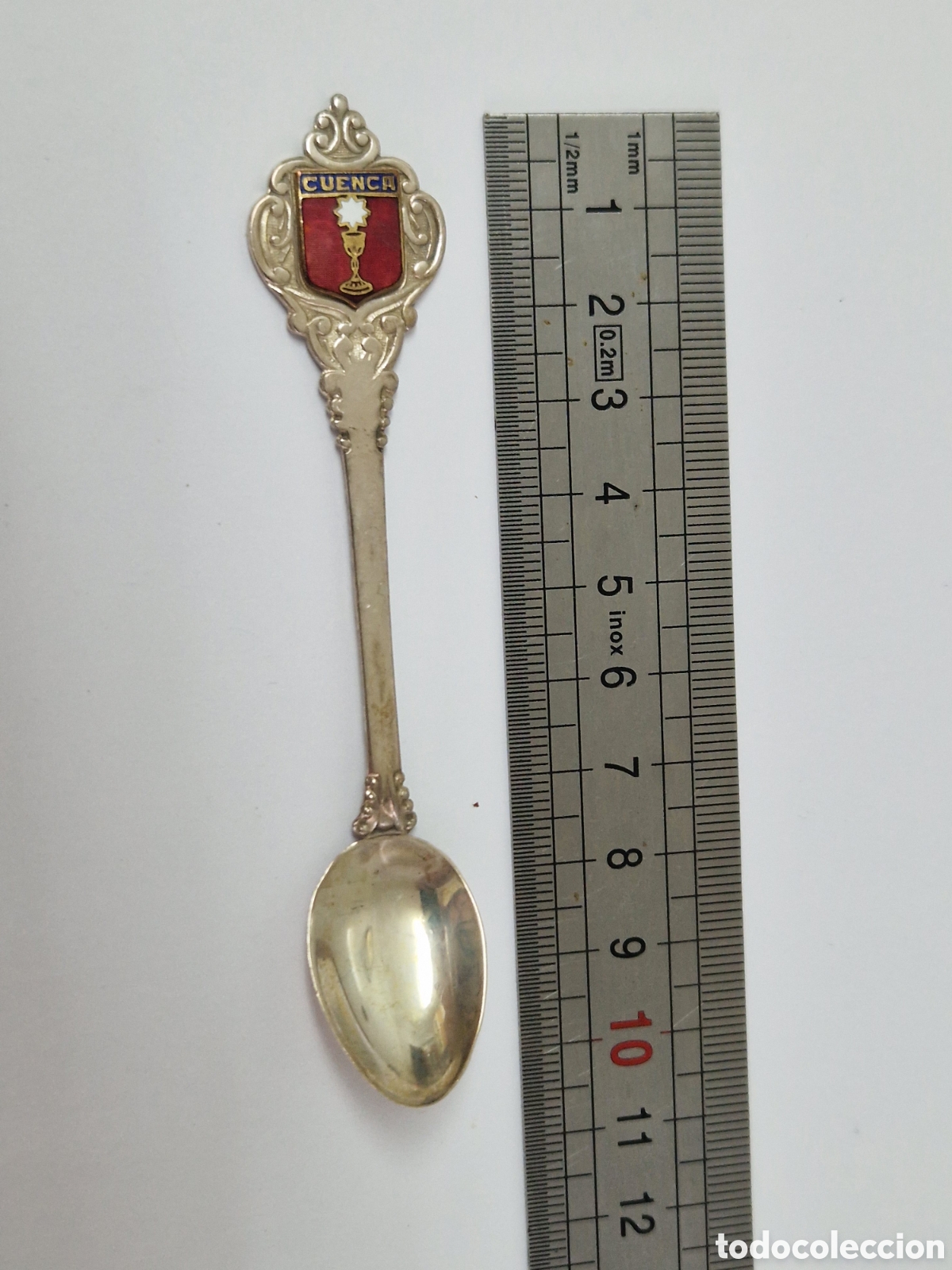 Antig&uuml;edades: CUCHARILLA DE PLATA DE CUENCA CONTRASTE - Foto 3