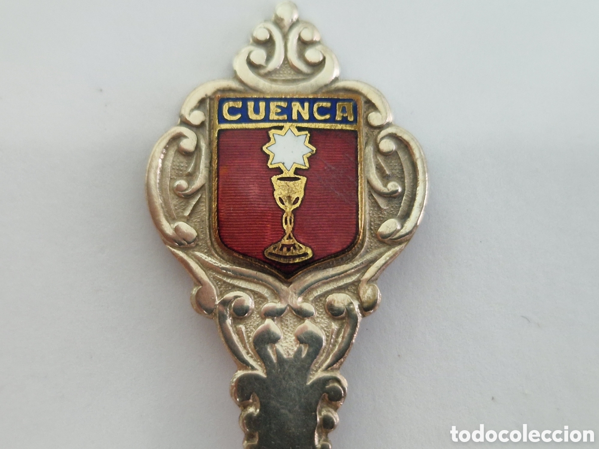 Antig&uuml;edades: CUCHARILLA DE PLATA DE CUENCA CONTRASTE - Foto 1