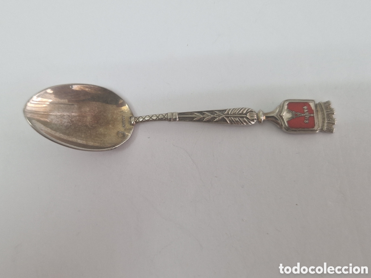 Antig&uuml;edades: CUCHARILLA DE PLATA PARIS CONTRASTE - Foto 2