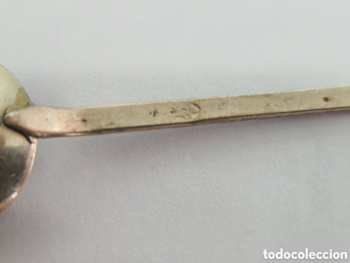 Antig&uuml;edades: CUCHARILLA DE PLATA Y ESMALTE CONTRASTE - Foto 2