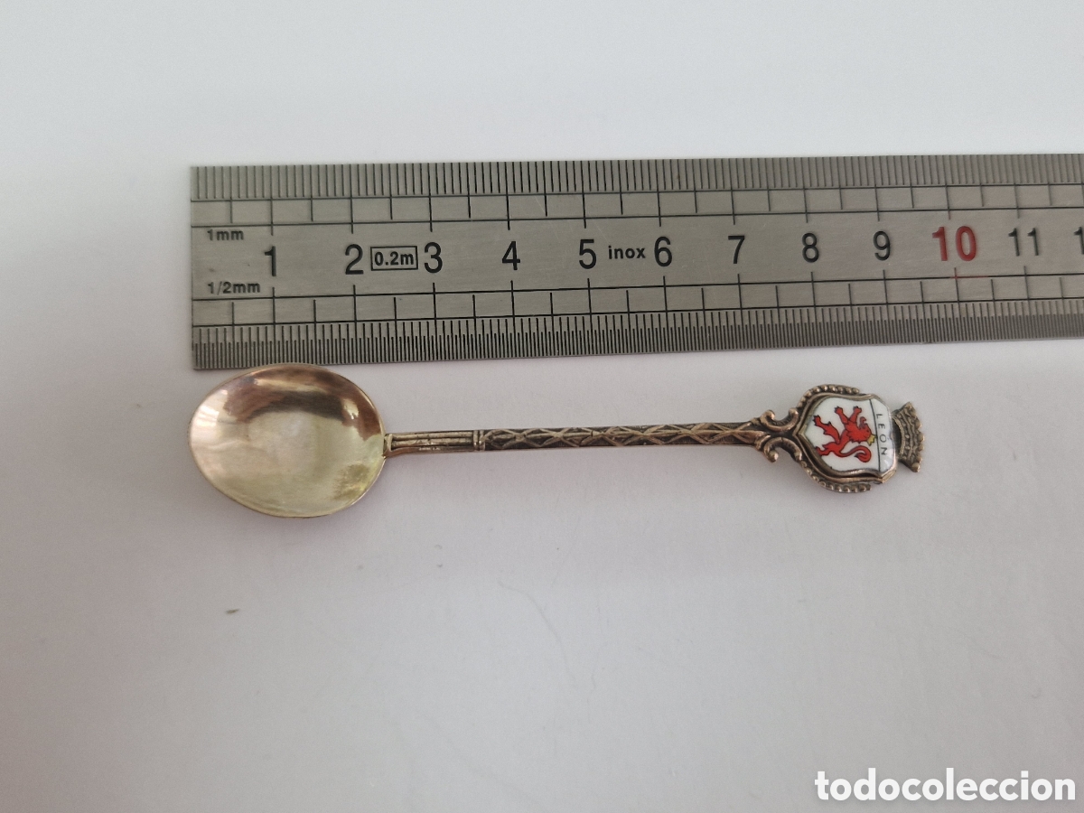 Antig&uuml;edades: CUCHARILLA DE PLATA Y ESMALTE CONTRASTE - Foto 3