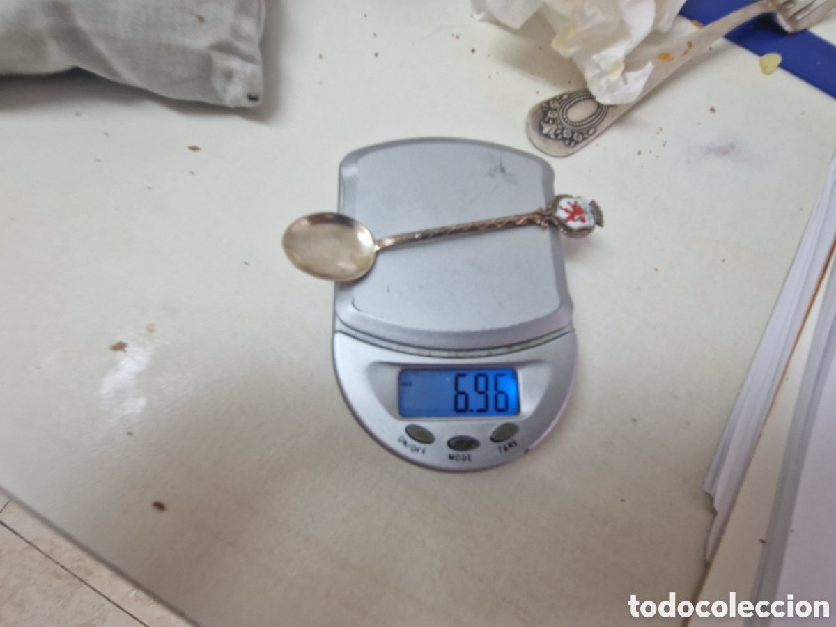 Antig&uuml;edades: CUCHARILLA DE PLATA Y ESMALTE CONTRASTE - Foto 5