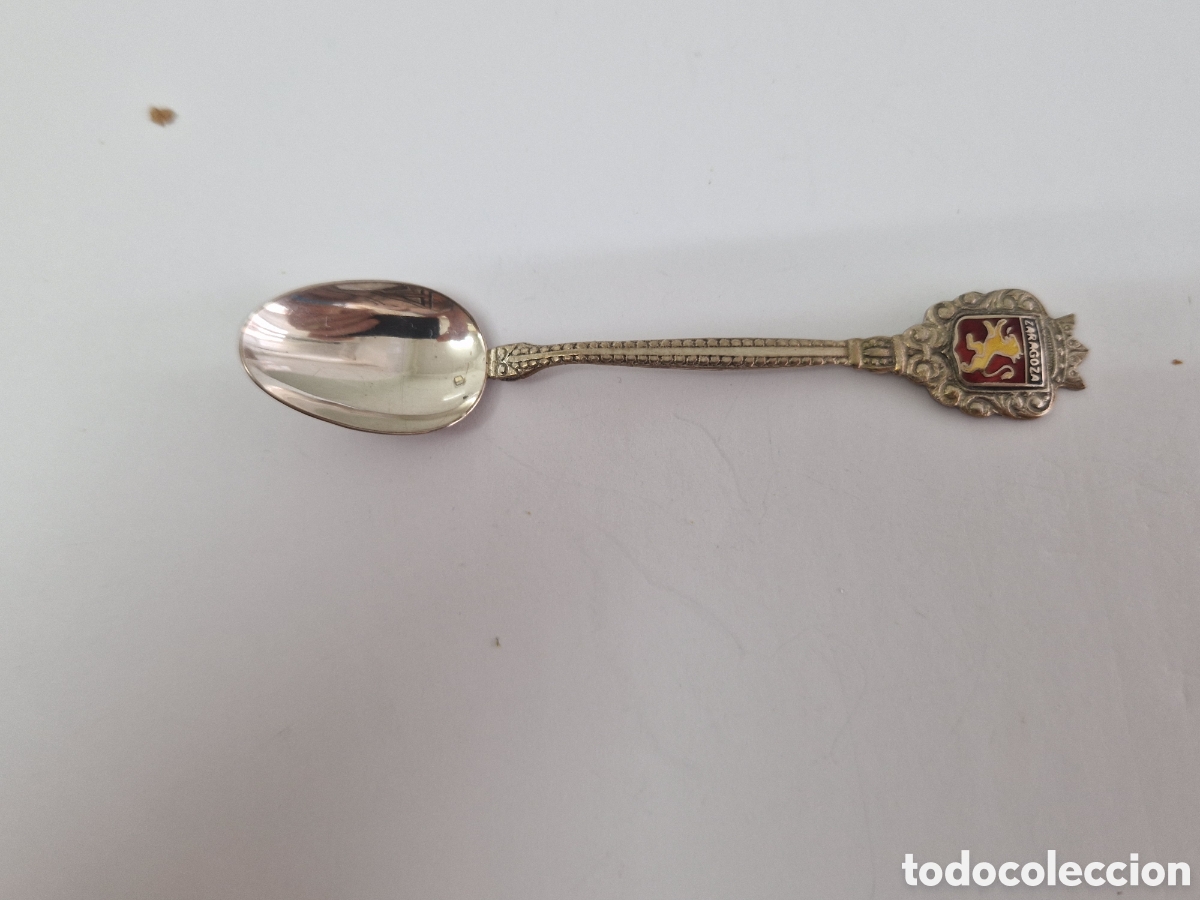 Antig&uuml;edades: CUCHARILLA DE PLATA ZARAGOZA CONTRASTES - Foto 2