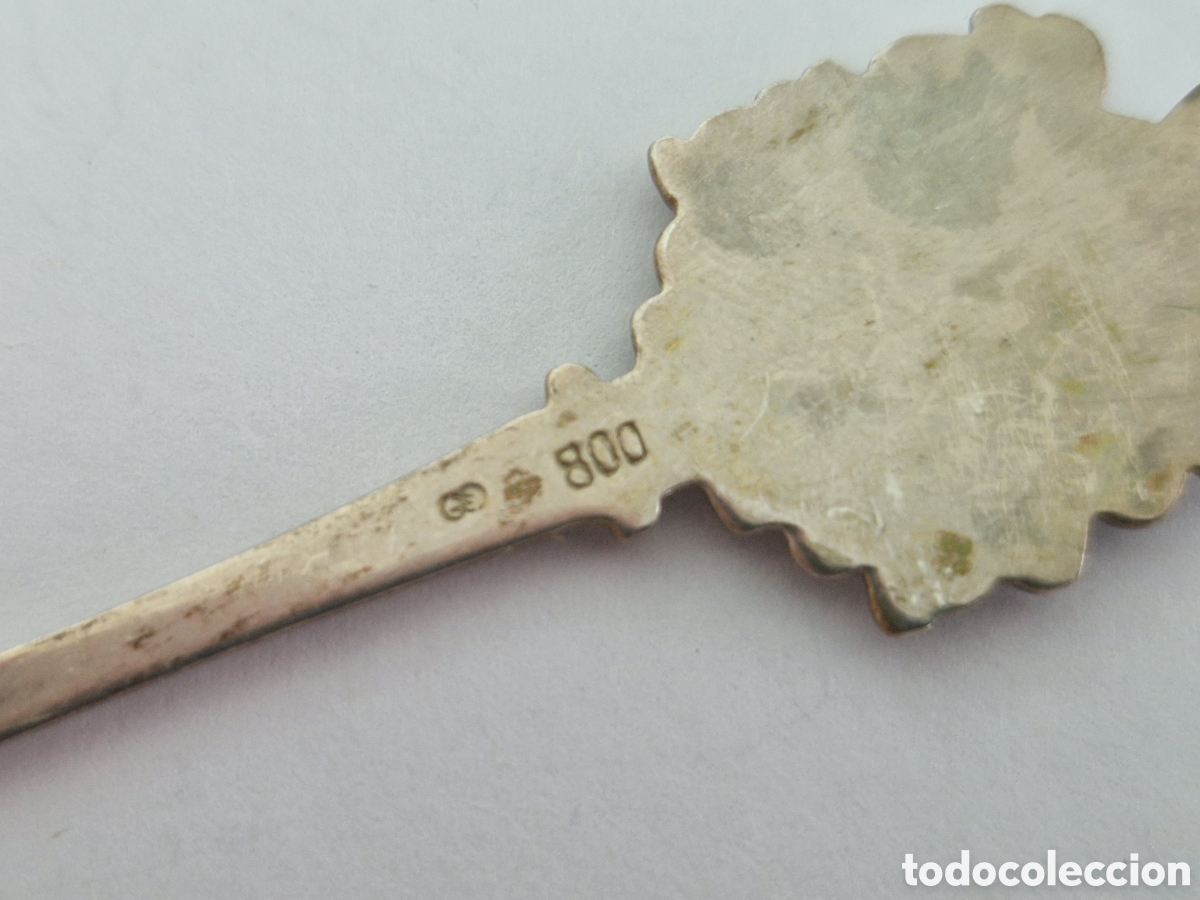 Antig&uuml;edades: CUCHARILLA DE PLATA Y ESMALTE MONTREUX - Foto 4