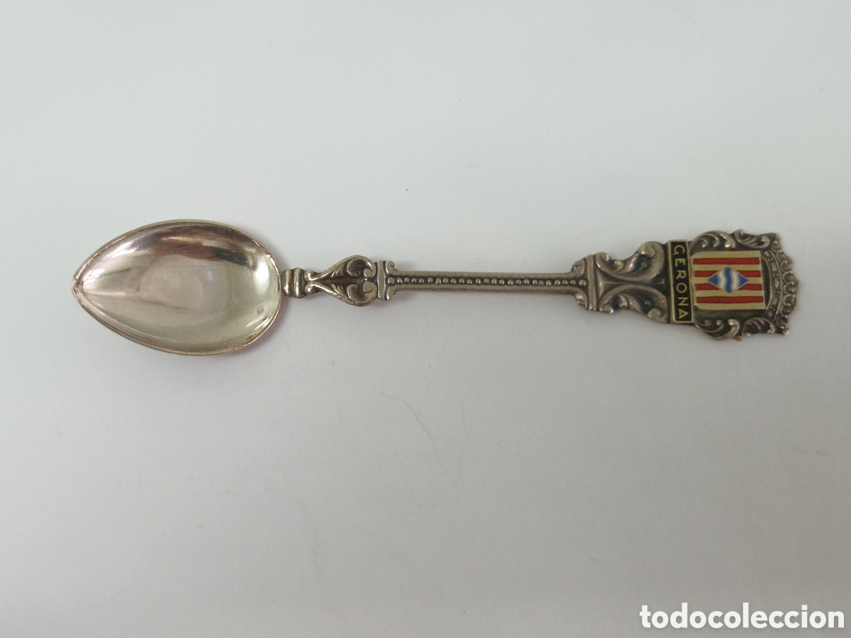 Antig&uuml;edades: CUCHARILLA DE PLATA GERONA CONTRASTE - Foto 2