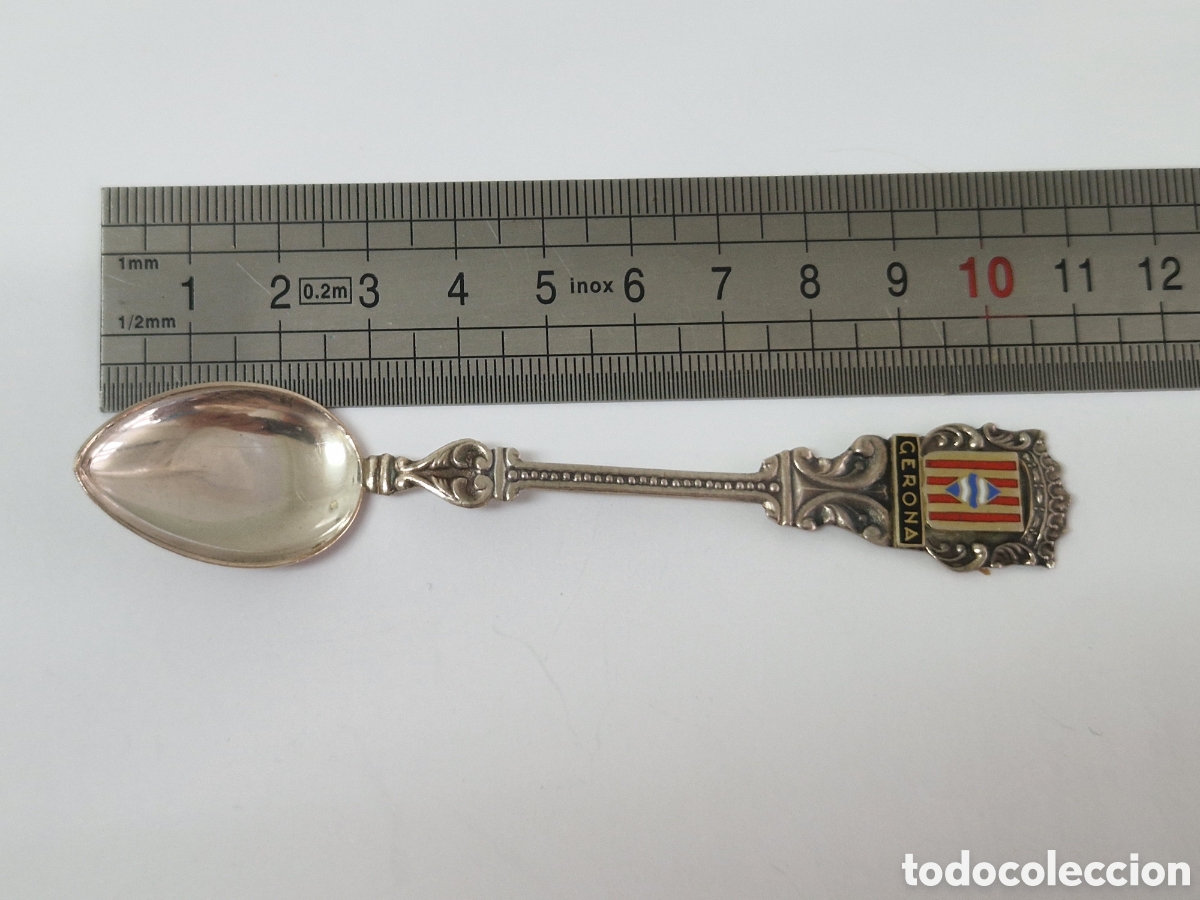 Antig&uuml;edades: CUCHARILLA DE PLATA GERONA CONTRASTE - Foto 3
