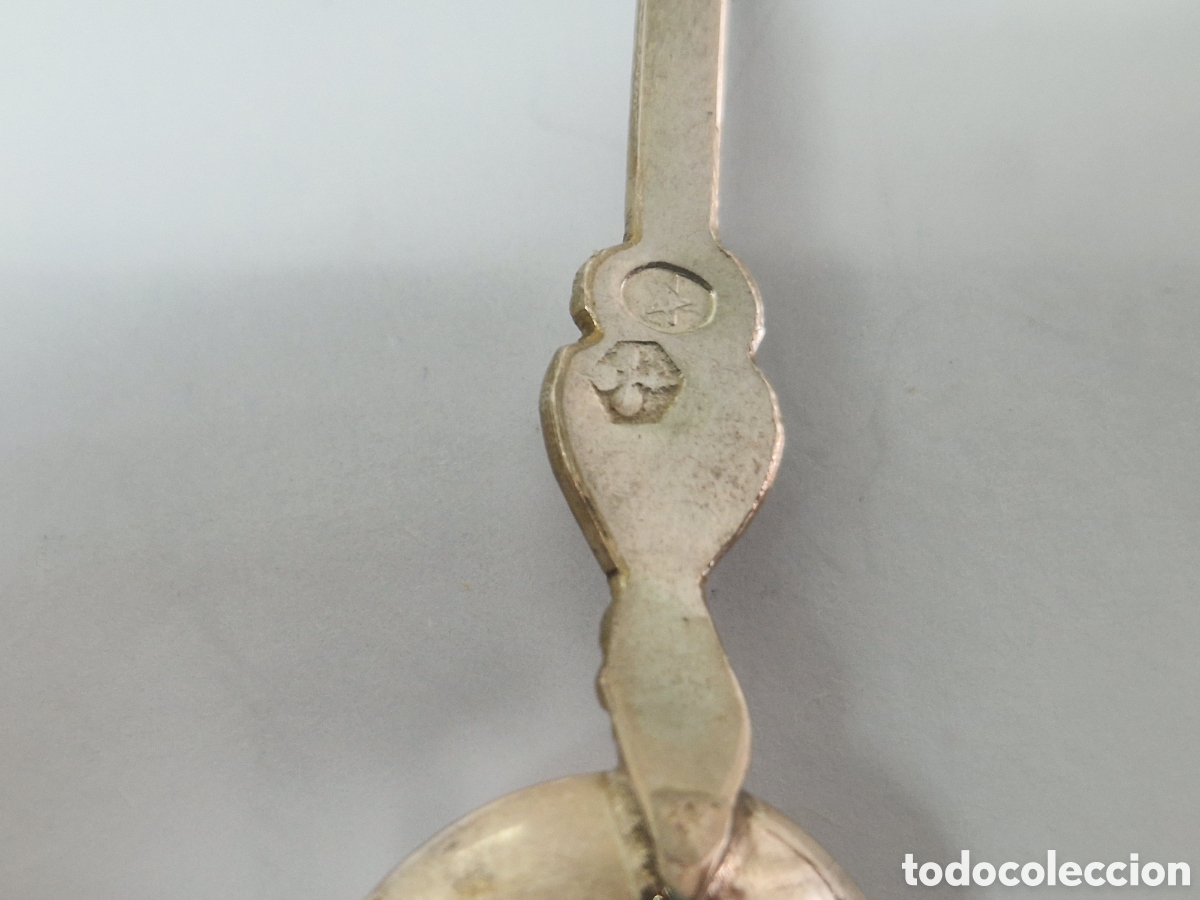 Antig&uuml;edades: CUCHARILLA DE PLATA GERONA CONTRASTE - Foto 4