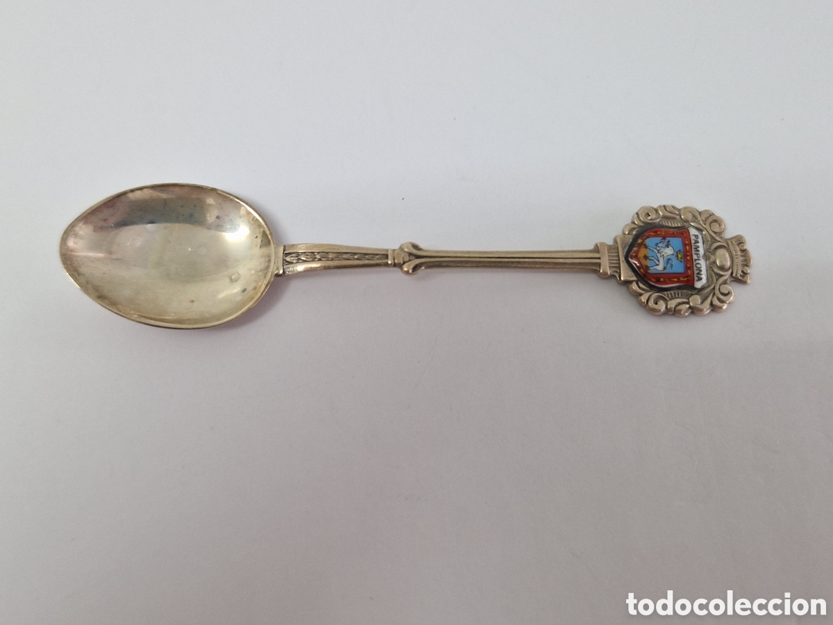 Antig&uuml;edades: CUCHARILLA DE PLATA PANPLONA CONTRASTE - Foto 2
