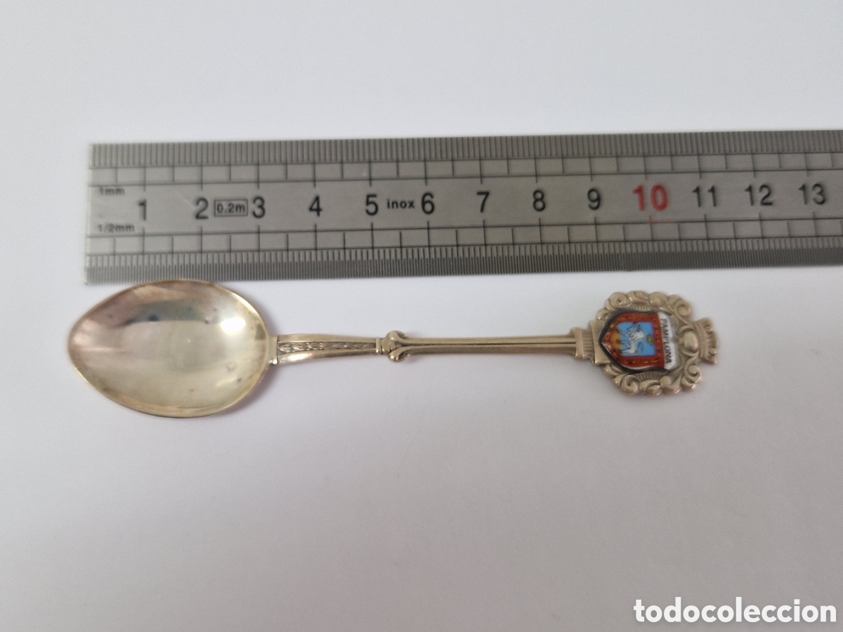 Antig&uuml;edades: CUCHARILLA DE PLATA PANPLONA CONTRASTE - Foto 3