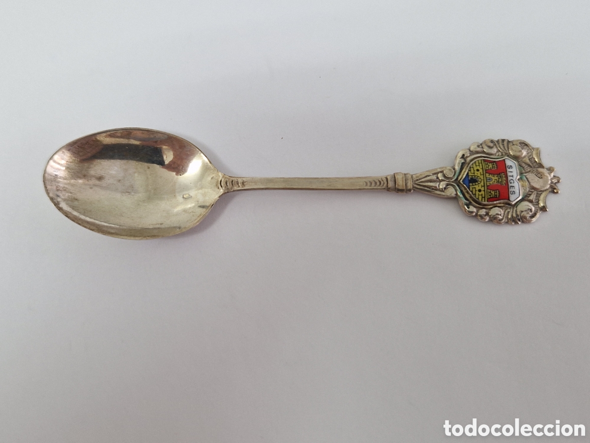 Antig&uuml;edades: CUCHARILLA DE PLATA DE SITGES CONTRASTE - Foto 2