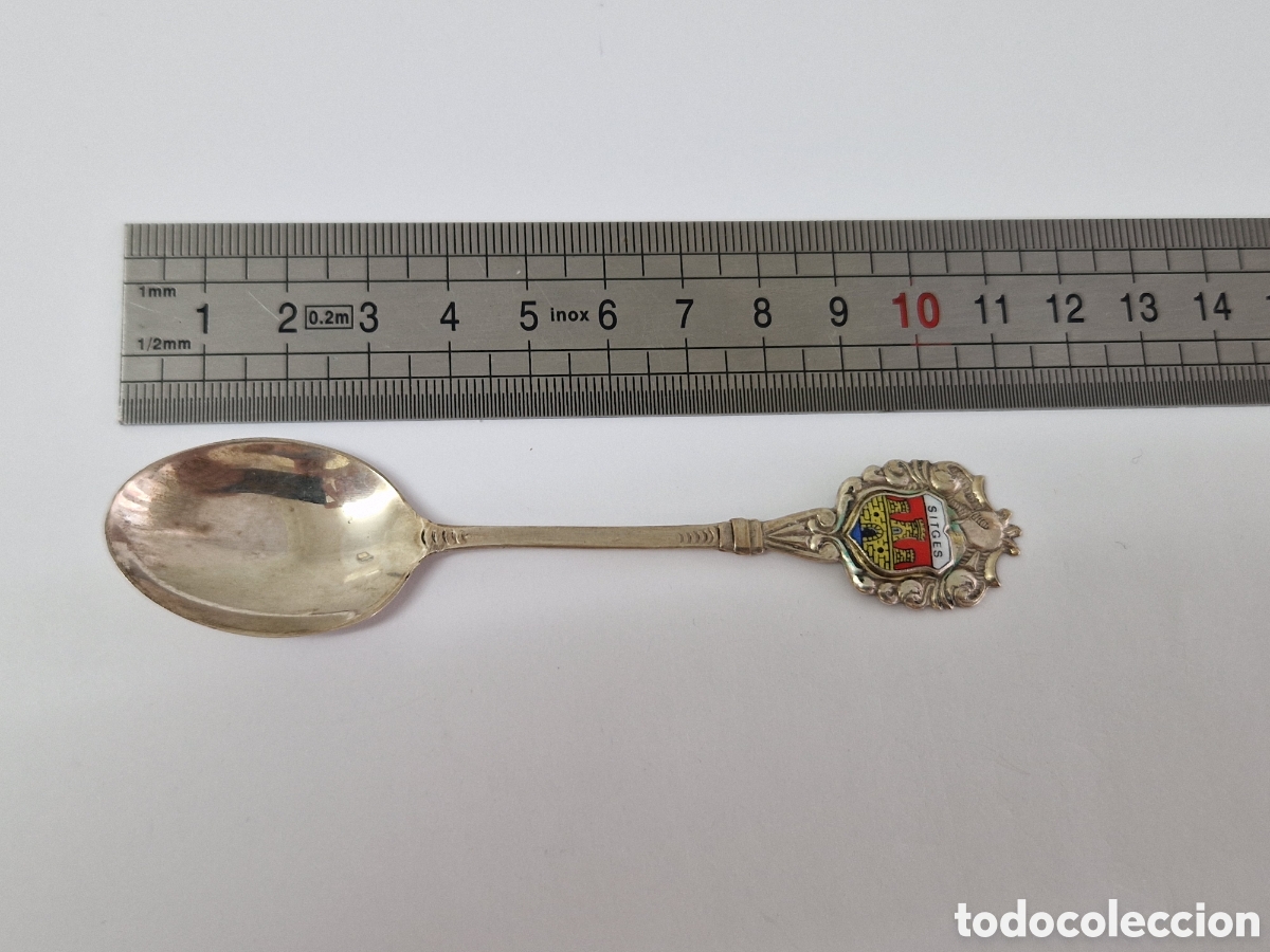 Antig&uuml;edades: CUCHARILLA DE PLATA DE SITGES CONTRASTE - Foto 3