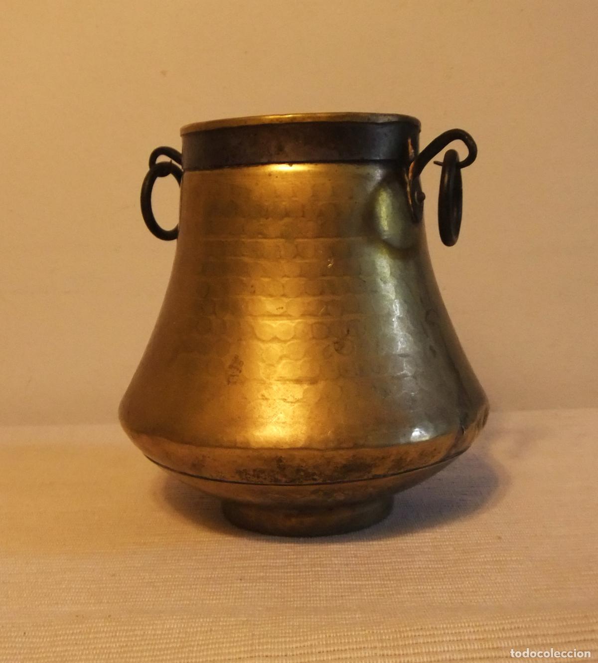 Antig&uuml;edades: ANTIGUO JARR&Oacute;N / OLLA DE BRONCE MARTILLEADO - Foto 3