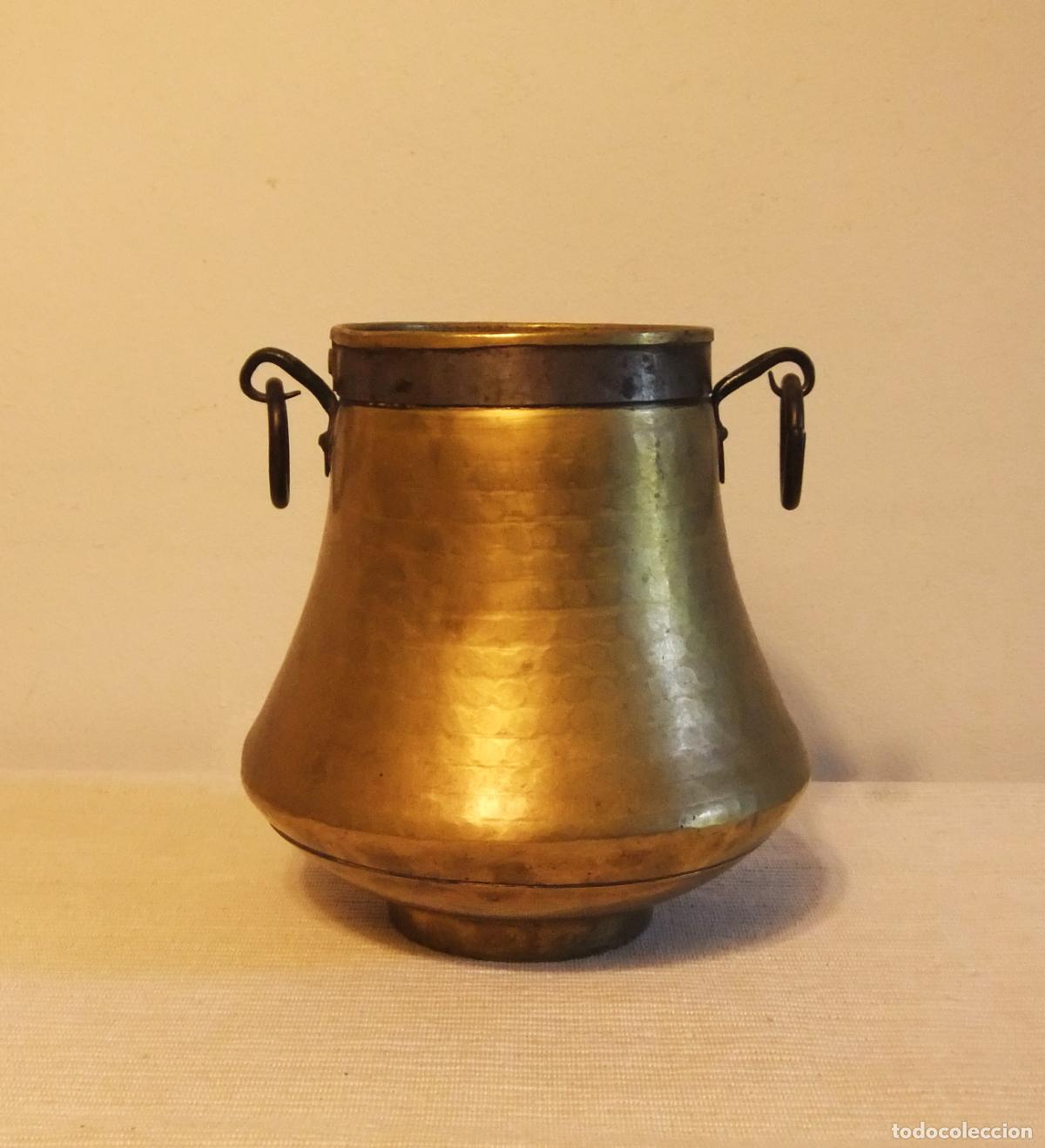 Antig&uuml;edades: ANTIGUO JARR&Oacute;N / OLLA DE BRONCE MARTILLEADO - Foto 1