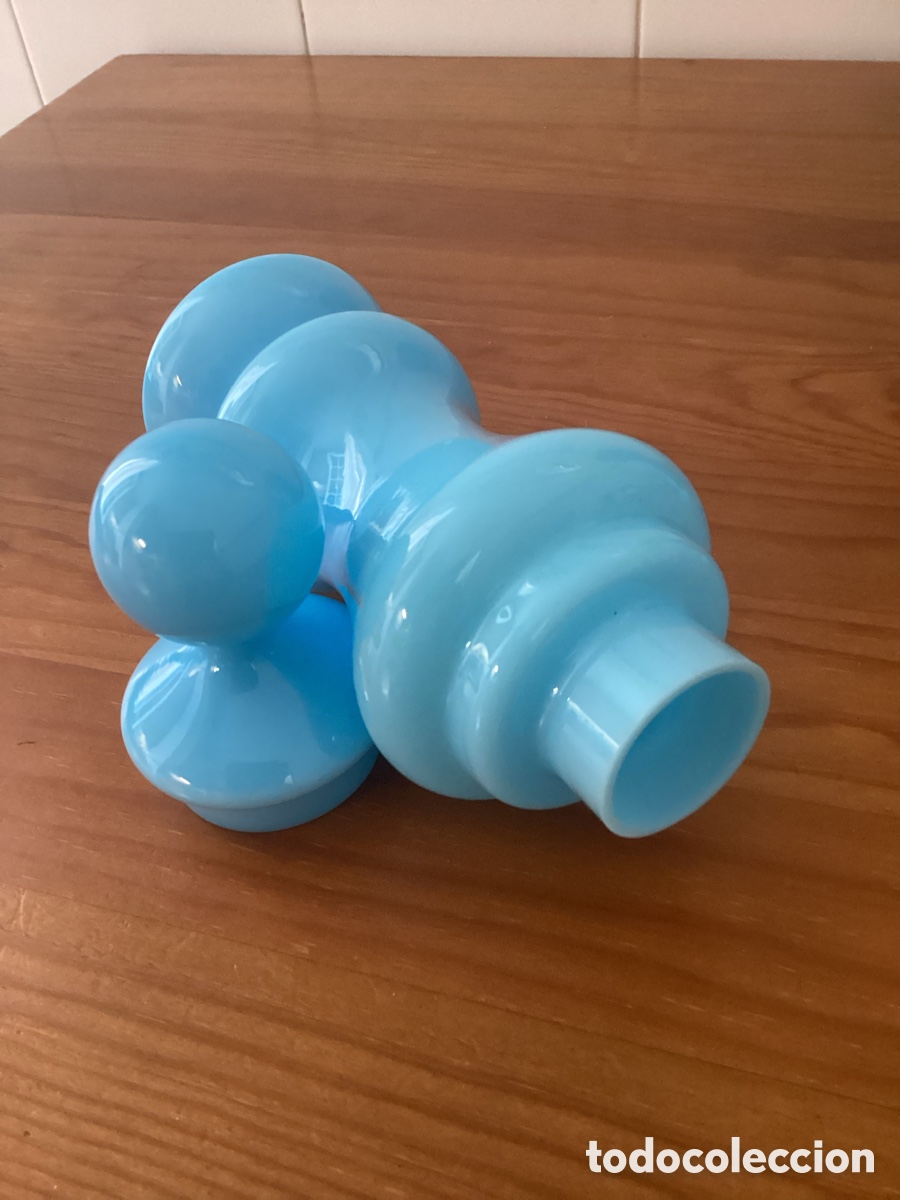 Antig&uuml;edades: Muy elegante botella de tocador en opalina azul ceruleo, &ldquo; Robins Egg &ldquo; - Foto 3