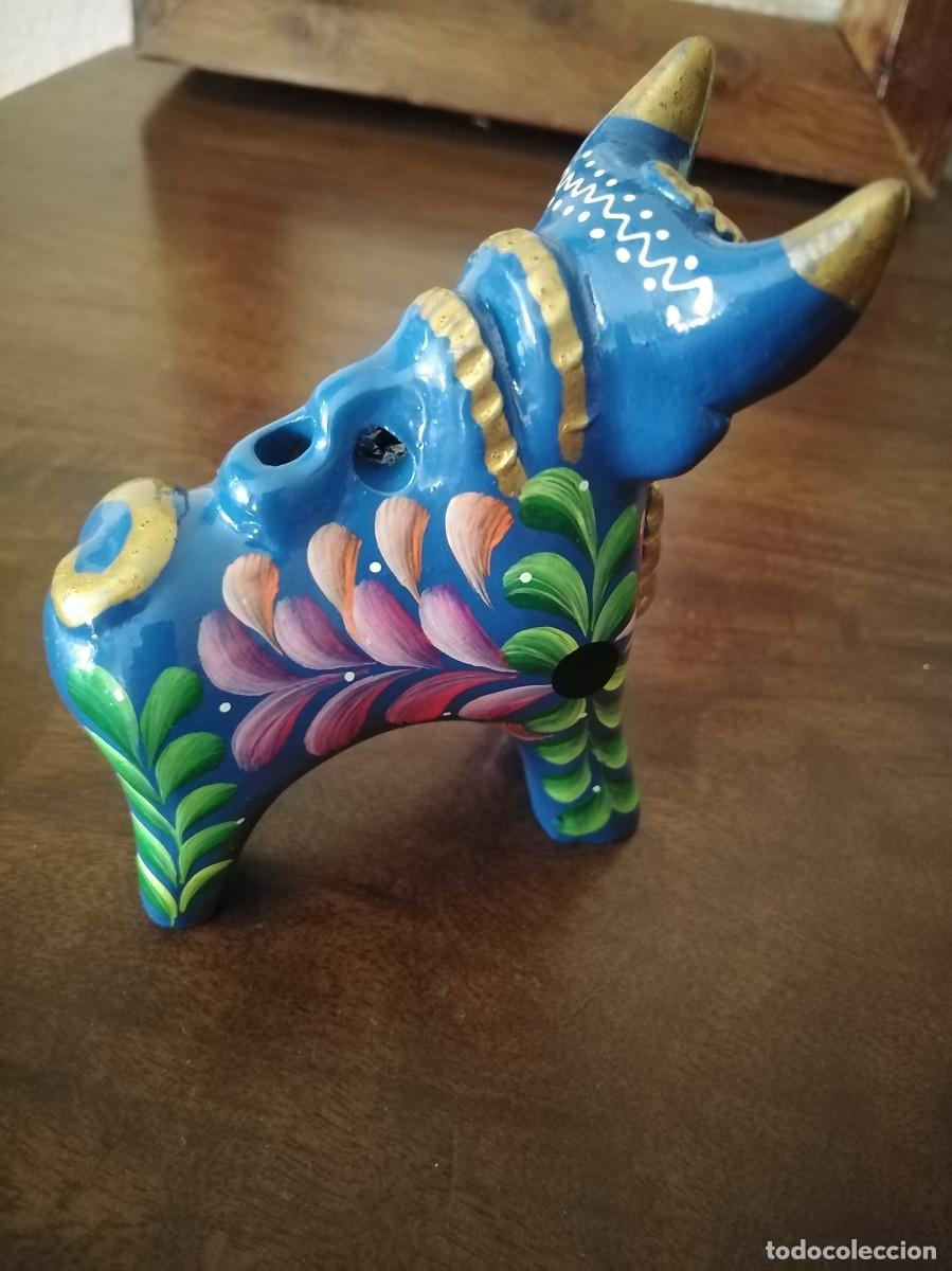 Antig&uuml;edades: Torito Pucar&aacute;. Per&uacute;, pintado a mano. - Foto 5