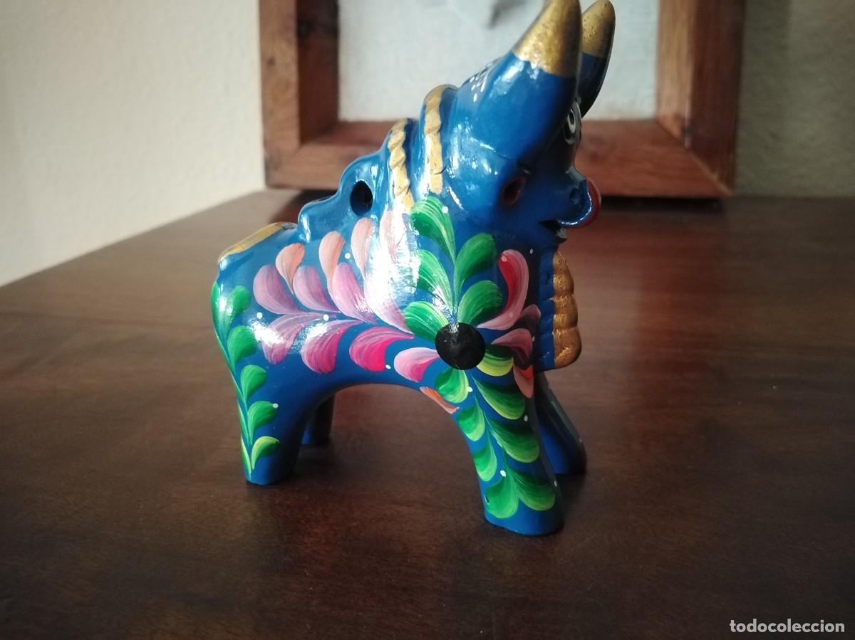 Antig&uuml;edades: Torito Pucar&aacute;. Per&uacute;, pintado a mano. - Foto 7