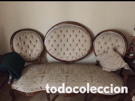 Antig&uuml;edades: Sof&aacute; isabelino original madera - Foto 1
