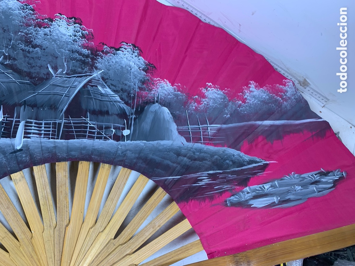 Antig&uuml;edades: 01_ gran abanico pintado - Foto 4