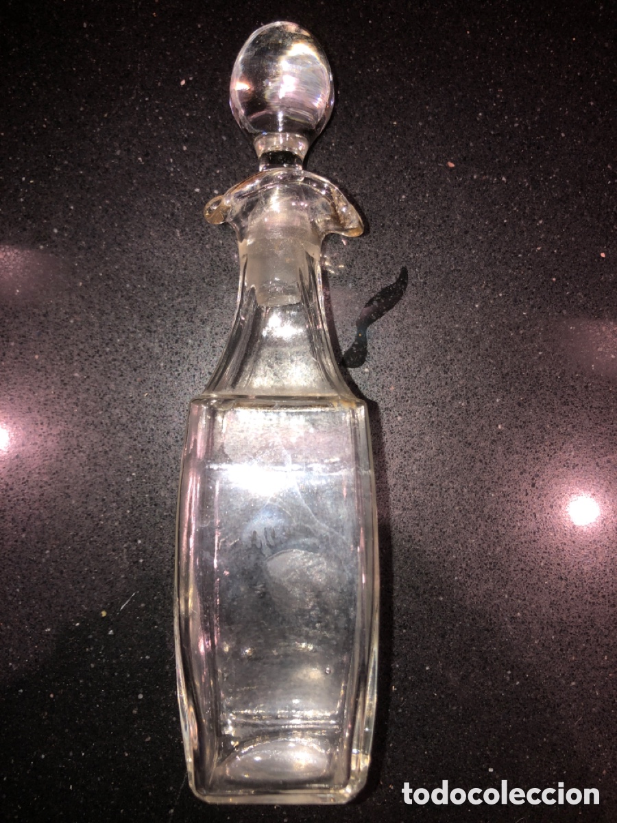 Antig&uuml;edades: Frasco cristal antiguo (tocador) - Foto 2