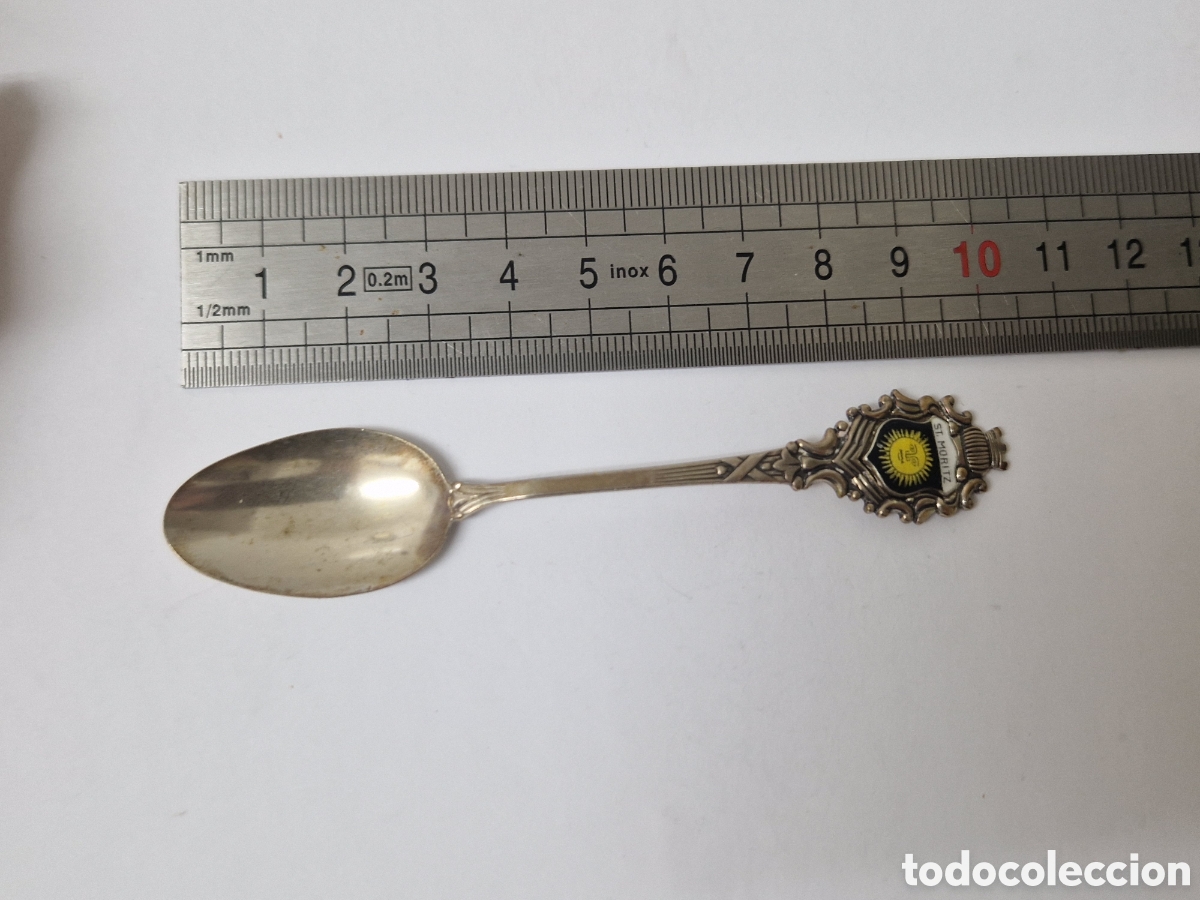 Antig&uuml;edades: CUCHARILLA DE PLATA DE ST MORITZ COBTRASTE - Foto 3