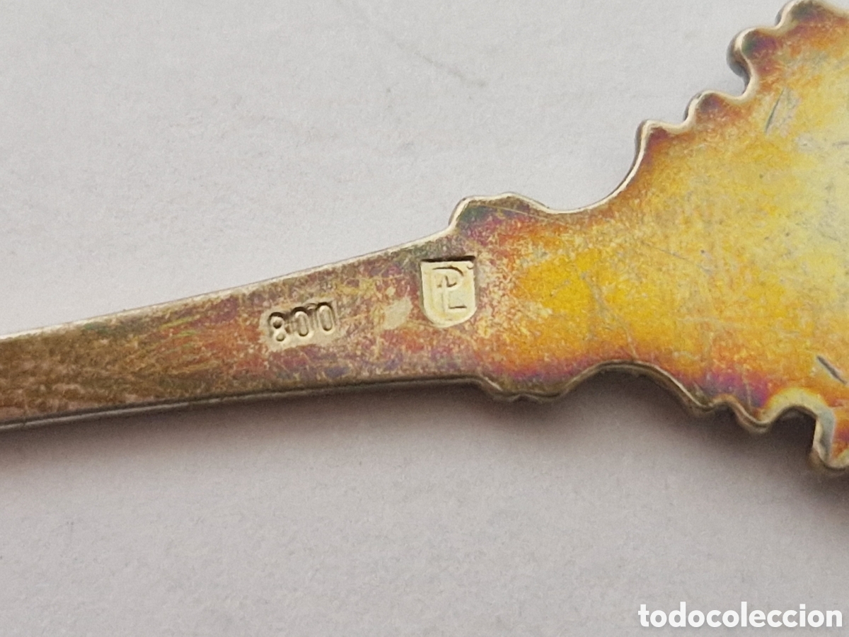 Antig&uuml;edades: CUCHARILLA DE PLATA DE ST MORITZ COBTRASTE - Foto 4